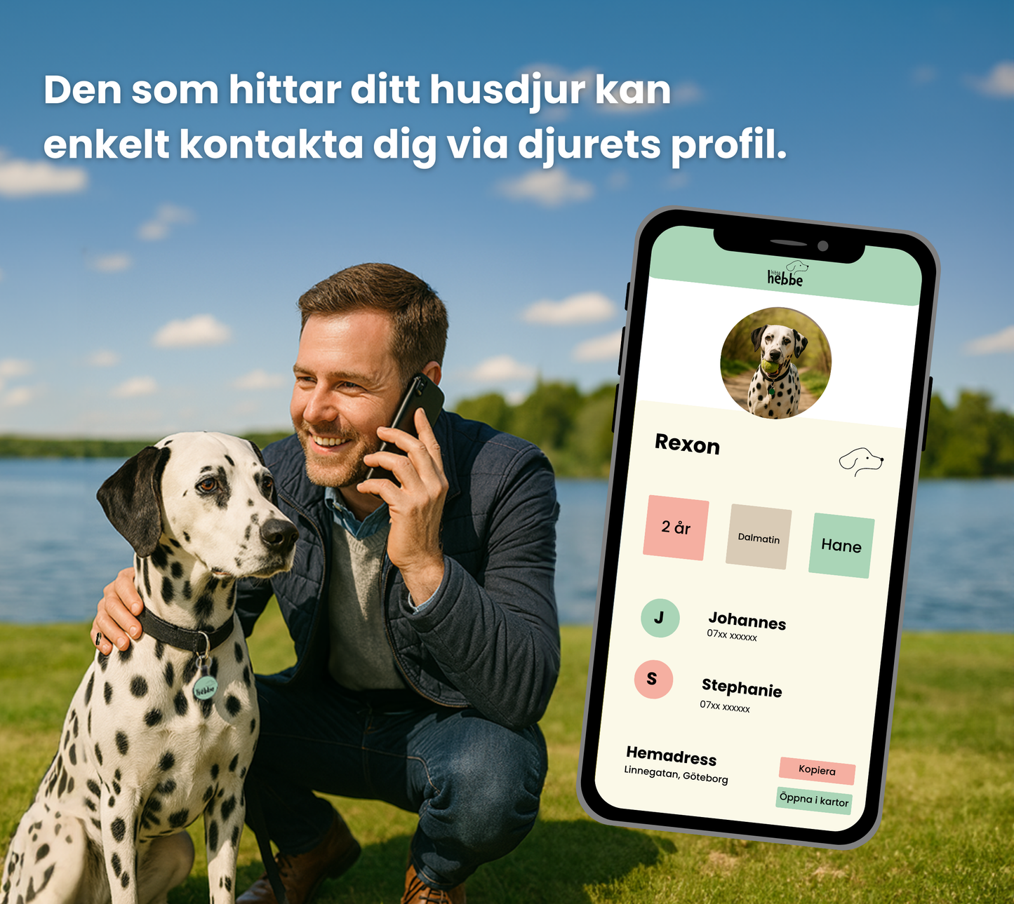 ID-Bricka för Katter | Hebbe-taggen | Mintgrön